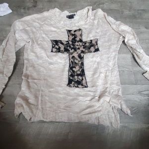 Sweater with army cross